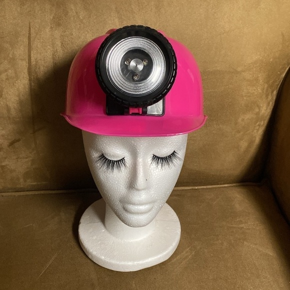 VINTAGE 1996 Universal Studios Jurassic Park Pink Hard Hat Helmet Tested works - Picture 2 of 9